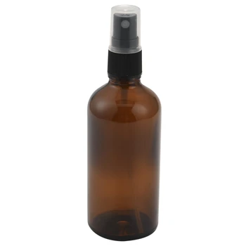 100 ML Rumena Stekla Spray Steklenico s Črno ATOMISER Spreji,Vžigalnike Vsebnik za Eterična Olja / Aromaterapija Uporabo