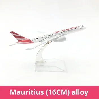 16CMAlloy model letala Air Mauritius Airbus350 Diecast Letalstva Letalo Zbirateljske Miniaturne Igrače za Fante Dropshipping