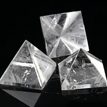 1PC Naravno Bela Kristalno Piramido Pregleden Quartz Crystal Piramida Jasno, Reiki Healing Surov Kamen za Poliranje Doma Dekoracijo