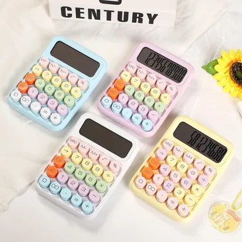 1pcs Candy Barve 12-števk Baterije Prenosni Kalkulator Kawaii Mehanske Tipkovnice Kalkulator Šolske Potrebščine Kawaii Tiskovine