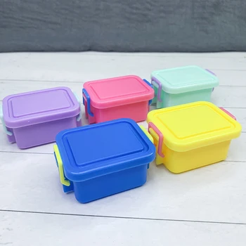 1pcs/Set Mini Lepe Lutke Miniaturni Plastična Škatla za Shranjevanje DIY plastična Škatla za Simulacijo Trgovini Udobje Rekviziti Za Otroke