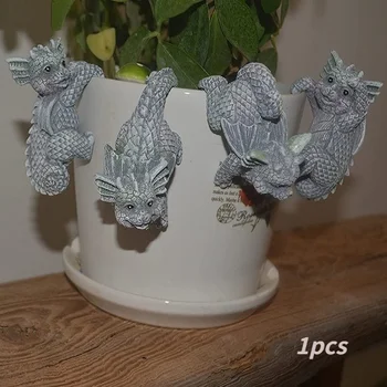 1PCS Smolo Dinozavri Viseče Figurice Pokal Model Dragon Pribor Vremensko Cvetlični lonček Dekoracijo za Dom Vrt