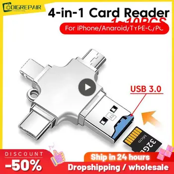 1~10PCS V 1 Bralnik Kartic Sim Adapter USB 3.0, USB Card Reader OTG Adaptador USB za Tip Adapterja