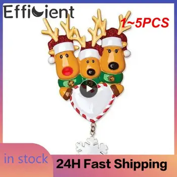 1~5PCS Božič Okraski Prilagojeno Družinsko Božično Xmas Tree Trojk Dekoracijo Ornament Elk Jelena Družino
