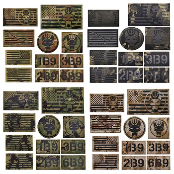 4 Slogi Odsevni Infrardeči klicni Znak Črko Obliž Dekorativni MARPAT Značke Taktične Vojaške Obliži AOR2 Gozd Prikrivanje