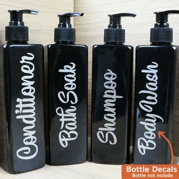 4Pcs 500 ml Povratne Črpalke Šampon Steklenico Body Wash Kopel Namočite Nalepke Nalepke Nalepke Kopalnica Showeroon (NALEPKE LE!)