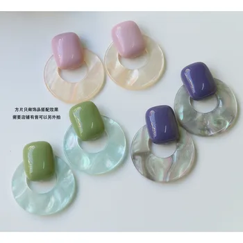 5pcs Japonski krog barve openwork krog smolo oprema DIY nakit, ročno izdelan obesek, uhani material