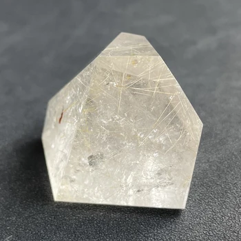 66 g Naravnega Kamna Rutilated Quartz Prosti Obliki Kristalno Mavrica Rock Dekoracija Groba Polirani Zdravljenje Z889