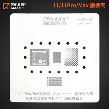 Amaoe Orodje za Popravilo CPU RAM BGA Reballing Šablona Za iPhone 6-8 X Xs Max 11 A8 A9 A10 A11 A12 IC Reball Spajkanje Žogo Tin Rastlin Neto