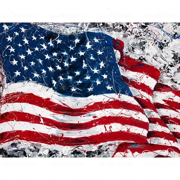 Ameriško Zastavo Umetnosti Polni Sveder Kvadratnih Diamond Slikarstvo Patriotske ZDA Zastavo Rdeče, Belo in Modro Vezenje Navzkrižno Šiv Stenski Dekor