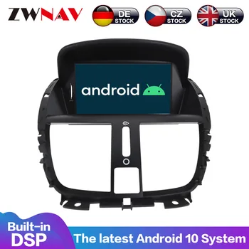 Android 10.0 Avto, GPS Navigacija za Avto DVD Predvajalnik Za Peugeot 207 2008-2014 avto enota radio multimedijski Zaslon IPS Prost Zemljevid 2 Din
