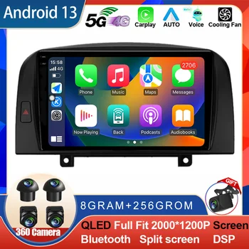 Android 13 Za Hyundai SONATA NF-2004 - 2008 Avto Radio Bluetooth Predvajalnik Video Carplay Multimedijski Autoradio Vodja Enote GPS Stereo