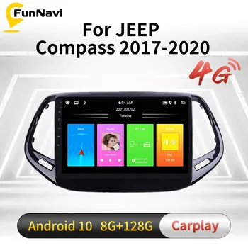 Android 2 Din avtoradio Stereo za JEEP Compass 2017-2020 Avto GPS Navigacija Multimedia Player Autoradio Avdio Avto Vodja Enote