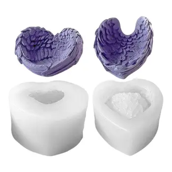 Angel s Krili Nakit Škatla za Shranjevanje Srce oblika Silikonsko Plesni ohranja vaš nakit dobro organiziran lep dom dekoracija