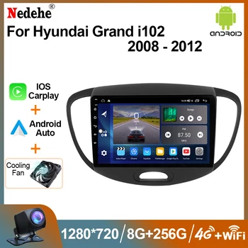 Avto Radio Android Carplay 8G 128G Za Hyundai Grand i10 2007 - 2013 Večpredstavnostna Stereo 2 Din GPS Navigacija HD Zaslon Autoradio