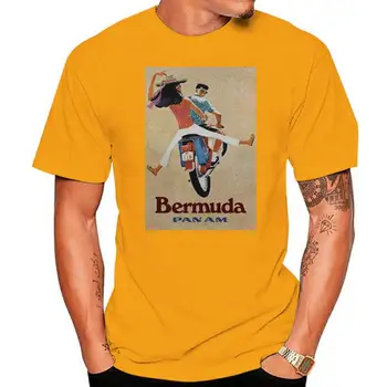 Bermuda - Pan Am 1960 Int Airlines Plakati T-shirt S 5XL