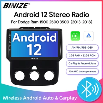 Binize Android 12 avtoradia Za Dodge RAM 1500 2500 3500 obdobje 2013-2018 Carplay ＆ Android avto Navigacija GPS WiFi Touchscreen Stereo