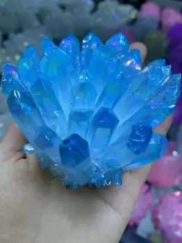 Blue Angel Halo Crystal Grozdov Primerka Izvirnika Rock Yinghua Reiki Kamen Darilo