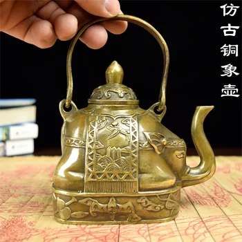 dekoracijo umetnostne obrti bakreni lonec obrtni Dom notranja Oprema dekoracijo Zhaocai majhne slon starine, stare obrti