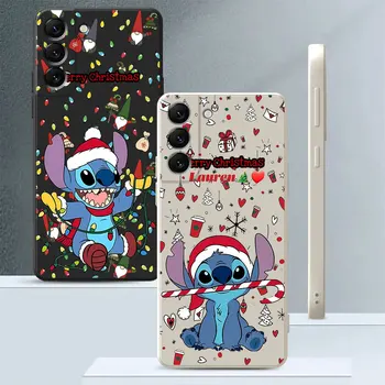 Disney Šiv Božič Ohišje za Samsung Galaxy S22 Plus S10 S10e S23 Ultra 5G S20 S21 FE Kvadratni Silikonski Tekoče Kritje Vrečko