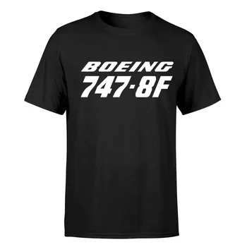 Dobro Novih Moških Oblačil Boeing 747-8F ' Print Bombaž Mens T Srajce Poletje Moški Ženske T-shirt Vrhovi Tee
