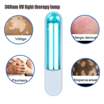 Glenn Prenosni Vitiligom Ročni Uvb Svetlobe 308nm Veliko Območje Nazaj Obsevanje Doma Terapija s Svetlobo Luči Za Luskavico