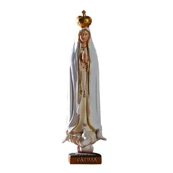 Gospe Iz Fatime Svetega Figur Ročno Poslikano Gospe Iz Fatime Kip Verske Kiparstvo Kip Device Marije Verske Dekoracijo
