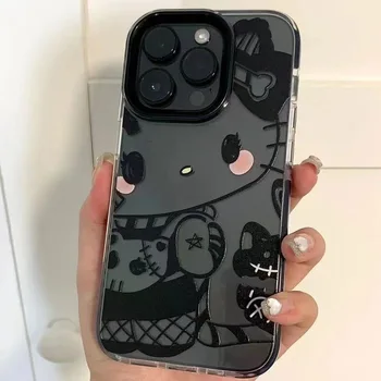Hello Kitty Sanrio Risanka Primeru Telefon Za iPhone 14 13 12 11 Pro Max Xr Xs Max 7 8 14 Plus Primeru Srčkan Shockproof okvir Soft Cover