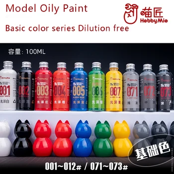 Hobi Mio Osnovna Barva Serija 100 ML Model Barve Pre-prilagodi Barve Ne-redčenja na Oljni osnovi Barve za Model Hobi DIY Orodja