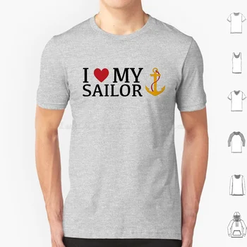 I Love My Mornar ( Črno Besedilo ) T Shirt Velika Velikost 100% Bombaž Mornar Mornar Vojaške Mornarice Osnovni Diplomi Ladja, Čoln Bmt