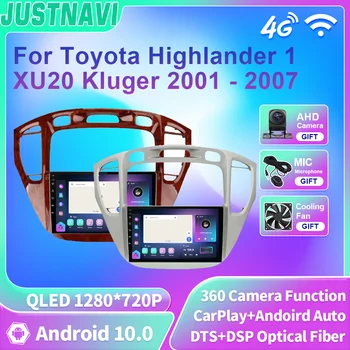 JUSTNAVI avtoradia Za Toyota Highlander 1 XU20 Kluger 2001-2007 Multimedijski Predvajalnik Android Auto Carplay DSP RDS Predvajalnik, GPS Navi