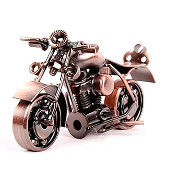 Kovinski Motocikel Dekor Figur Železa Motorno Kolo, Kiparstvo Desk Decor Art Darilo Doma Dekor Bronasto Enostaven Za Uporabo