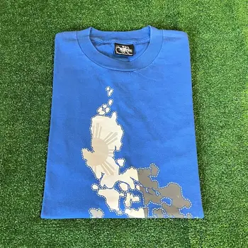 Kultivirani Korenine Moške Kratke Rokav Posadke Vratu Grafike Royal Blue T-Shirt Velikost XL
