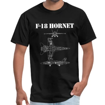 Letalo F18 Hornet Shematski T-Shirt. Poletje Bombaža, Kratek Rokav, O-Neck Majica Mens Novo S-3XL