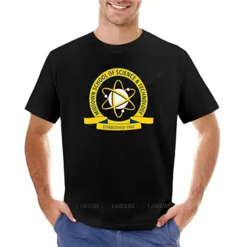 Midtown Šola za Znanost in Tehnologijo Logotip T-Shirt je smešno, t shirt majice grafični tees slim fit t srajce za moške