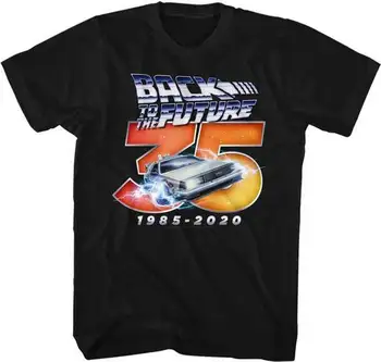 Nazaj V Prihodnost Filma T-Shirt 1985 - 2020 35 Let Pozneje SM -5XL Črni Bombaž