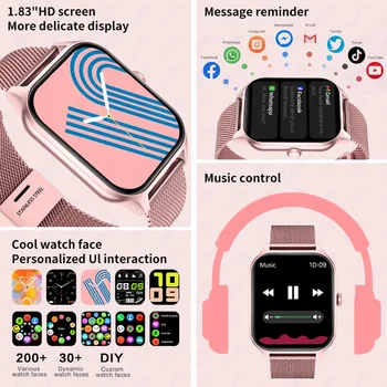 Nova Moda DIY po Meri Izbiranje Šport Pametna ura Ženske Bluetooth Klic Krvni Tlak Zapestnica Nepremočljiva Moških Smartwatch Ženske 2024