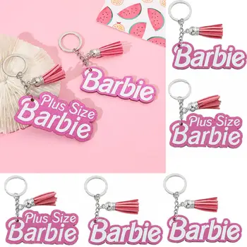 Novi Anime Barbie Pismo Keychain Kawaii Moda Y2K Tassel Key Ring Dekleta Sladko Vse-Tekmo Lutka Vrečko Obesek Dodatki, Darila, Igrače,