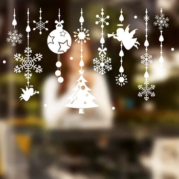 Novo Leto, Božič Snežinka Stenske Nalepke, Domov Trgovina Windows Decals Dekor Božič Okraski Za Dom