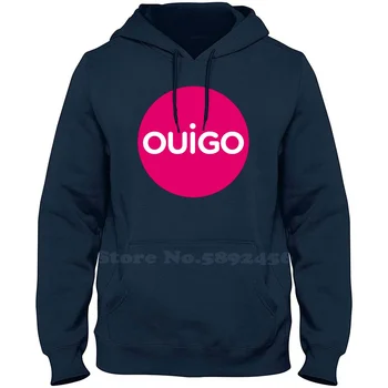 Ouigo Logotip Visoko kakovostnega 100% Bombaža Hoodie Novo Graphic Majica