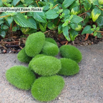 Ponaredek Kamen Za Vrt in Obdelujete Umetno Moss Skale Zelena Simulacije Rastlin DIY Dekoracijo Ustvarjalne Obrti 30pcs