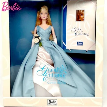 Prvotni Barbie Lutka Grand Vhod 2001 Modra Elegantno Obleko z Rožami Dodatki, Okraski, Igrače za Dekleta Zbiralec Edition