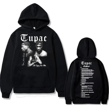 Rapper Tupac 2pac Tiskanja Hoodie Moški/Ženske Priložnostne Moda Hooded Majica Dolgi Rokavi, Puloverji Jopice Prevelik Unisex Oblačila