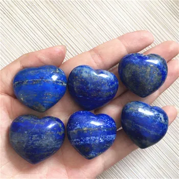 Ročno Izrezljane Gemstone na Naravno Modrem Lapis Lazuli Čakra Srca Oblikovane Skale Ljubezen Doma Kamen Za Dekoracijo 1pcs