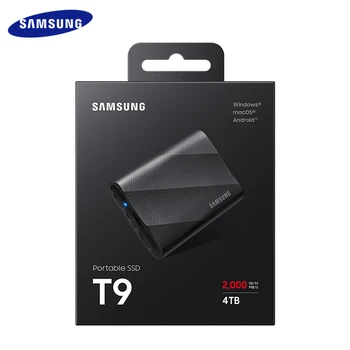 Samsung Prenosni Pogon ssd T9 Zunanje PSSD USB3.2 Trdi Disk Tip-C Tip-A Gen2x2 Shranjevanje Trdi Disk za Prenosnik Namizni