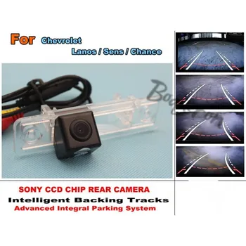 Smart Skladbe Čip Fotoaparata / Za Chevrolet Lanos / Sledu / Priložnost, HD CCD Dinamični Inteligentni Parkirni Avto Pogled od Zadaj Kamero