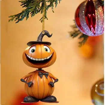 Smešno Halloween Pumpkin Serije Akril Avto Obesek Zahvalni Stranka Bučna Okraski Trik Ali Zdravljenje Bučna Veselo Noč Čarovnic