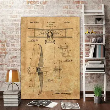 Space Shuttle Platno Plakatov in Fotografij Dvokrilno Patent Tiskanja Zunanji Prostor Znanost Načrt Letnik Plakati Letalstva Stenski Dekor