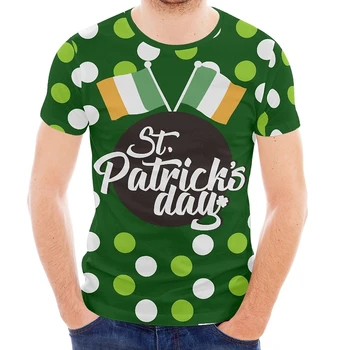 St. Patrick 's Day Deteljica Irski T-shirt Anime Risanke Graphic T-shirt Za Moške, Ženske Unisex Odraslih