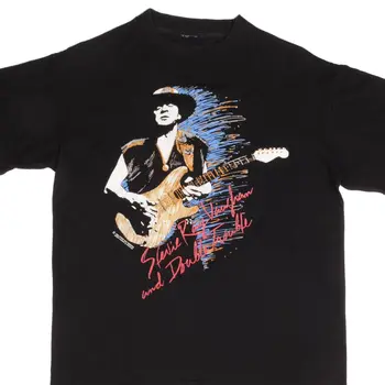 Stevie Ray Vaughan in Dvojno Težave V Korak Tour 1990 T-shirt J92834